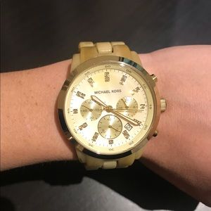 Michael Kors Beige Tortoise Watch